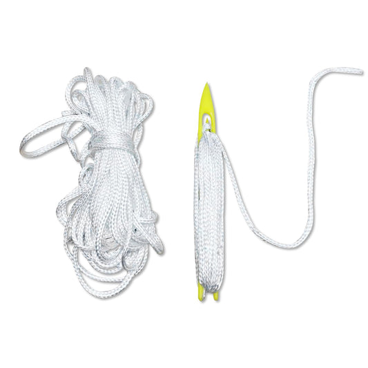 2Pcs 49ft 5mm Lacrosse Net Lacing Cord with Installation Aid,Lacrosse Goal Net Lacing Rope,Hockey Net Lacing Rope for All Types Lacrosse net Replacement Fixing of Backyard,Garden,Playground