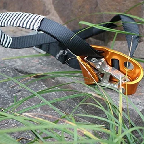Vobumix Climbing Foot Ascender Right Left Foot Climbing Quick-Step Foot Ascender Riser Mountaineering Outdoor Safety Protective Equipment