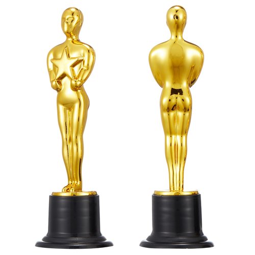 Jorpneost 24 Pcs Gold Award Trophies,Mini Trophy Party Favors for Celebrations,Classroom prizes,Competitions and Party Decorations,Awards Trophy for Kids and Auldt