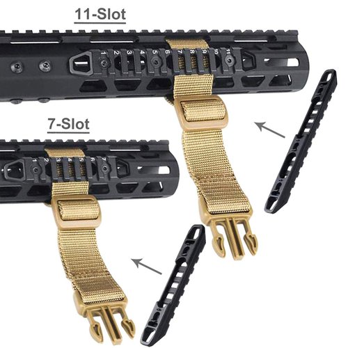 West Lake Keymod Picatinny Rail Sections, 3-Slot 7-Slot 11-Slot, Solid Aluminum Single Dual Keymod MLOCK Compatible Multi-Functional Rails (Black)