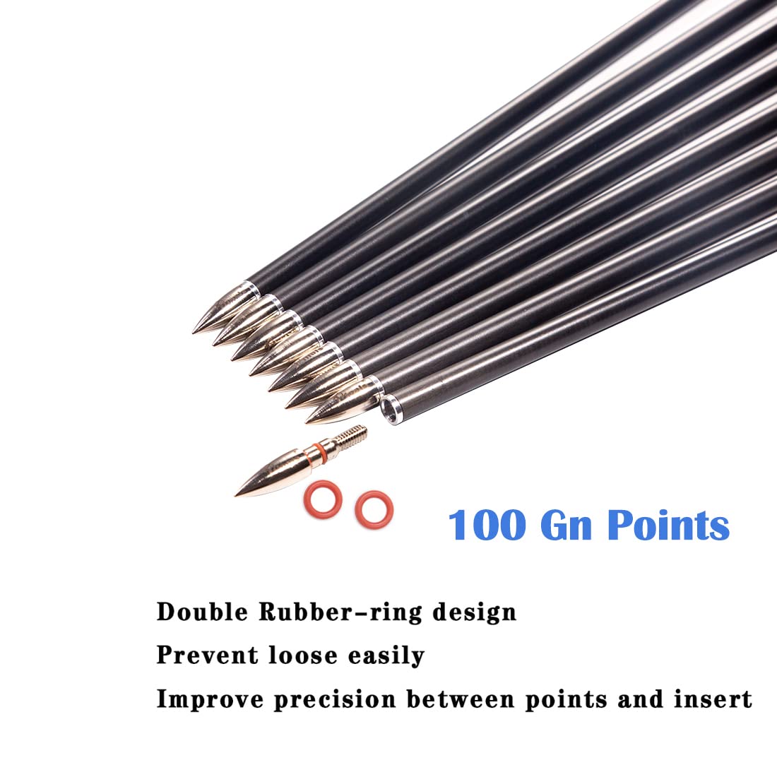 Pinals Archery 340 400 500 Spine Carbon Arrows for Compound Recurve Bows Hunting Target Traditional Longbow 30 inch Arrow Shaft 12PCS(400 30")