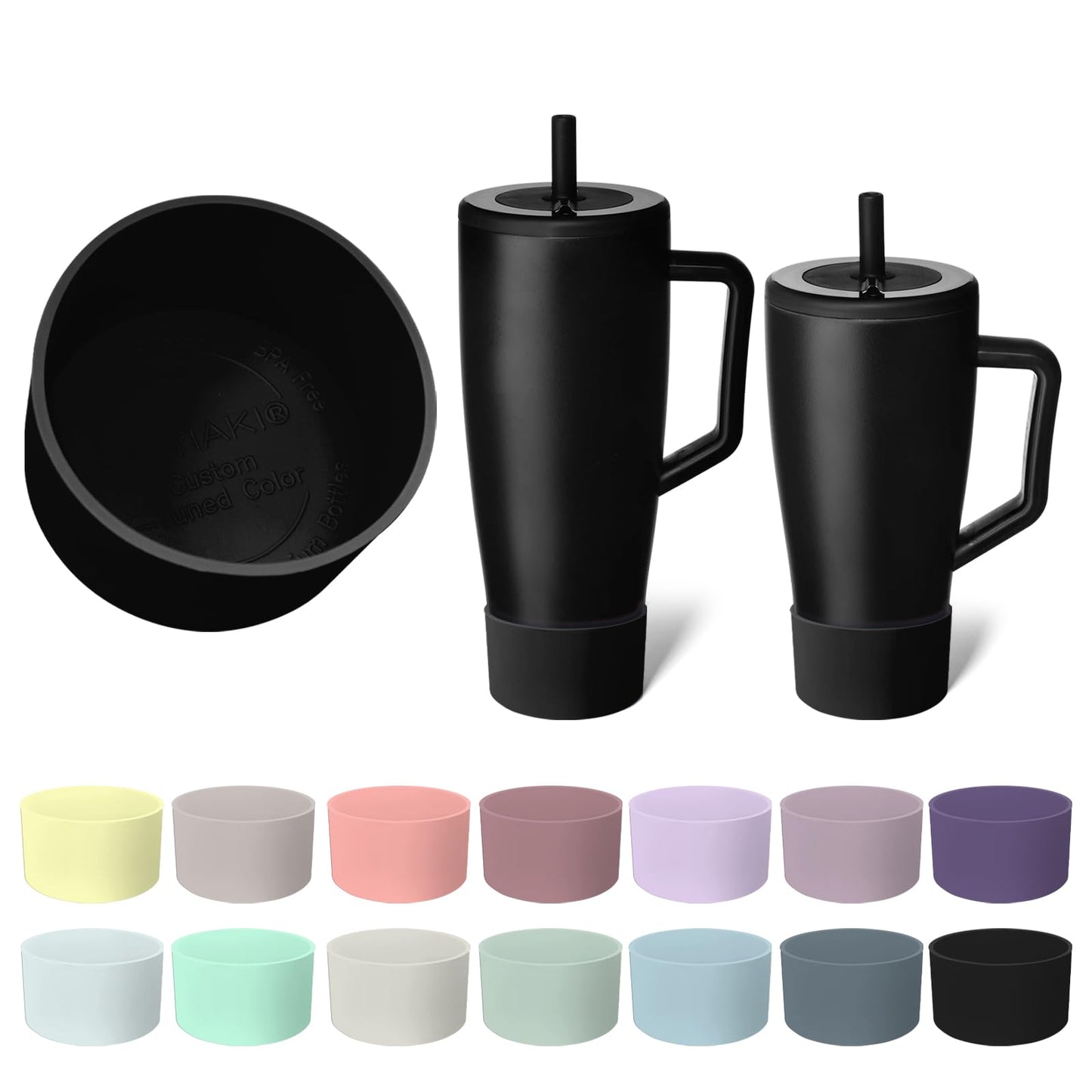 Kaitiaki Silicone Boot Compatible with Brumate Era 40 oz 30 oz Tumbler, Anti-Slip Bottom Sleeve Cover Bumper, Scratch-Resistant Protective Accessories, BPA-Free (Matte Black)