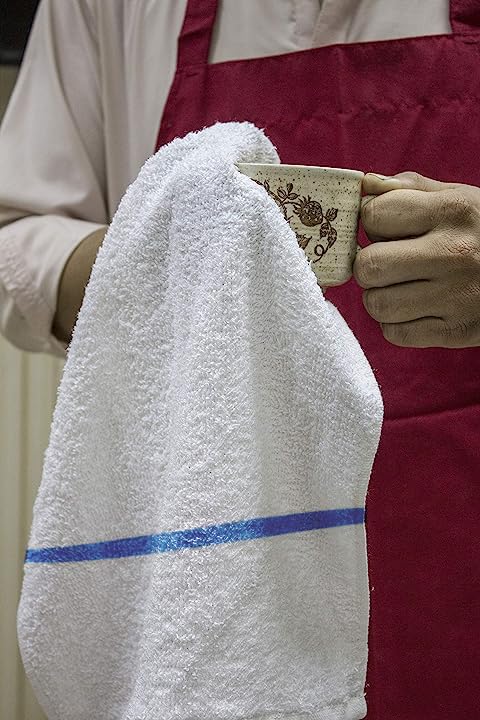 Cotton Kitchen Towels 16 x 19 Inches 12 Pack Absorbent Cleaning Rags for Restaurant & Home