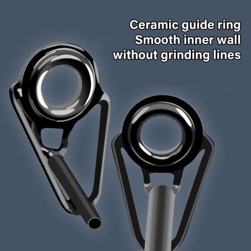 8Pcs/pack Fishing Rod Ceramic Guides Rings Set 8 Size 6mm 8mm Outer Diameter Replacement Fishing Rod Eye Replacements
