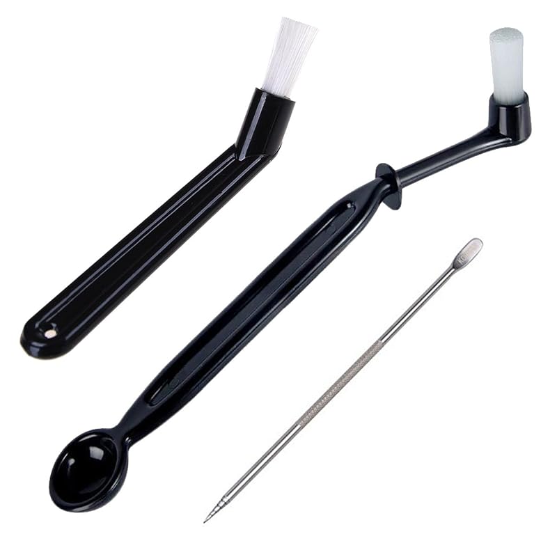 Coffee Cleaning Brush Set for Espresso Group Head with Spoon Tool – Pack of 3