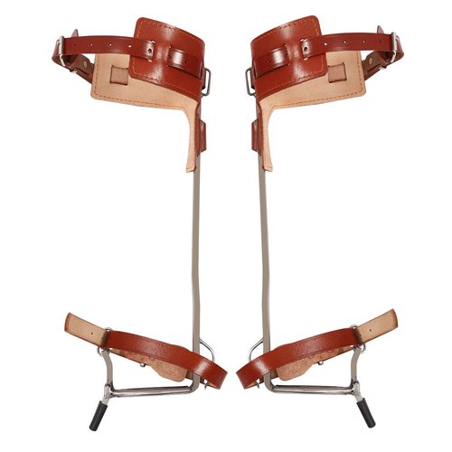 CheriMuMu Cowhide Leather Tree Climbing Spikes Set, Buckle Tree Climbing Gear with Adjustable Climbing Belt Rope, Climbing Tools Kit for Climbing, Picking Fruit, Indoor and Outdoor Sports(Brown)
