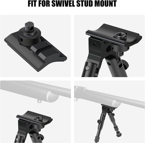 Feyachi 3 in 1 Tactical Riflebipod + Rail Mount Adapter + Barrel Clamp Adjustable Height from 6.5" to 7.0" for Hunting