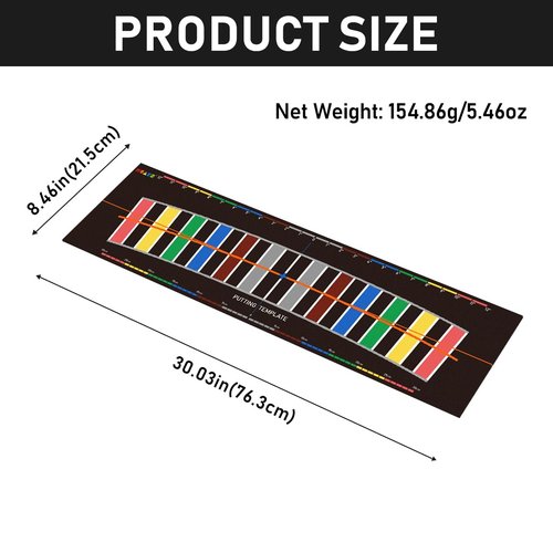 HUAEN Practice Golf Putting Mat - Training Aid with Alignment Tour Aim and Putting Arc Set