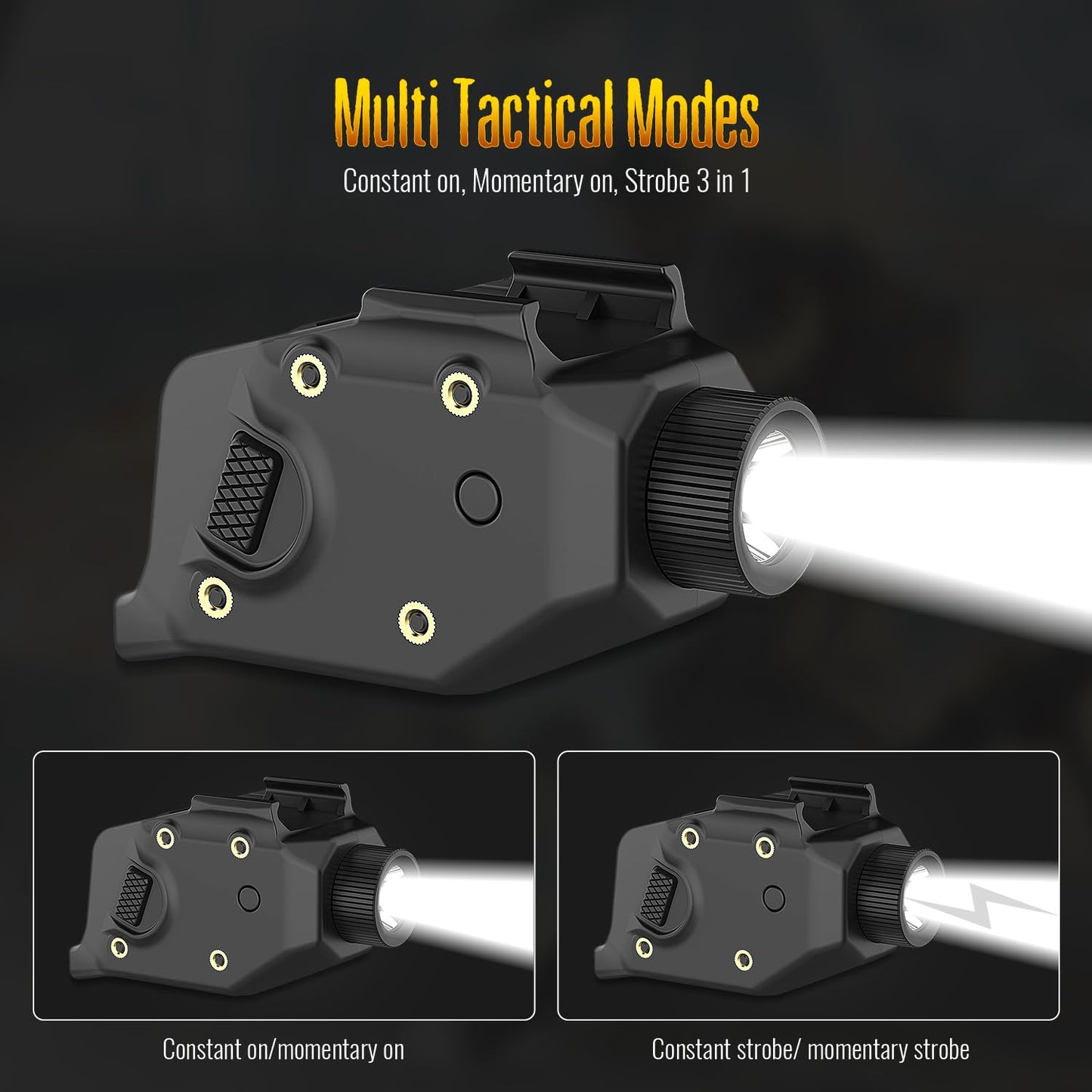 DEFENTAC 500 Lumens Pistol Light is Exclusive Compatible with Taurus G2/G2C/G2S/G3/G3C/PT111/PT140 Only, Momentary and Strobe