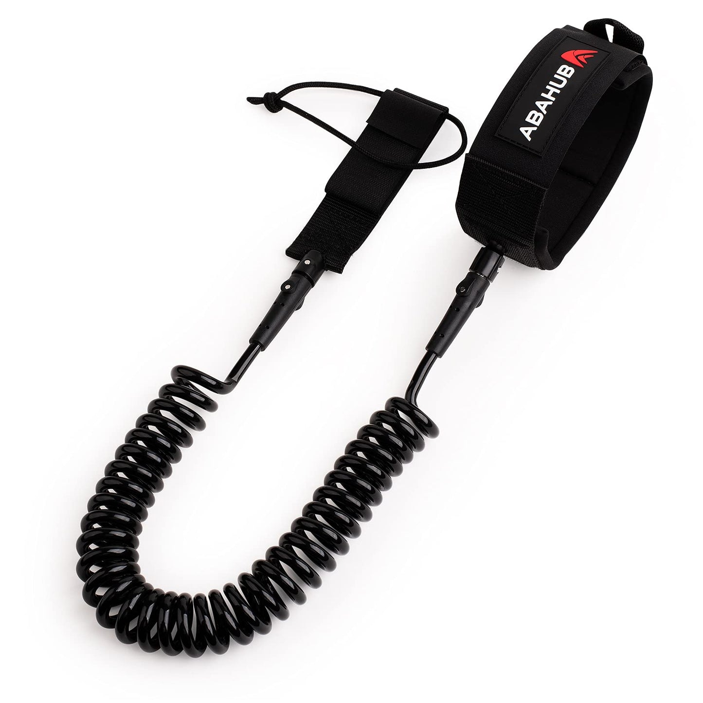 Abahub Coil SUP Leash,10 ft Coiled Paddle Board Leashes,7mm Legrope Strap