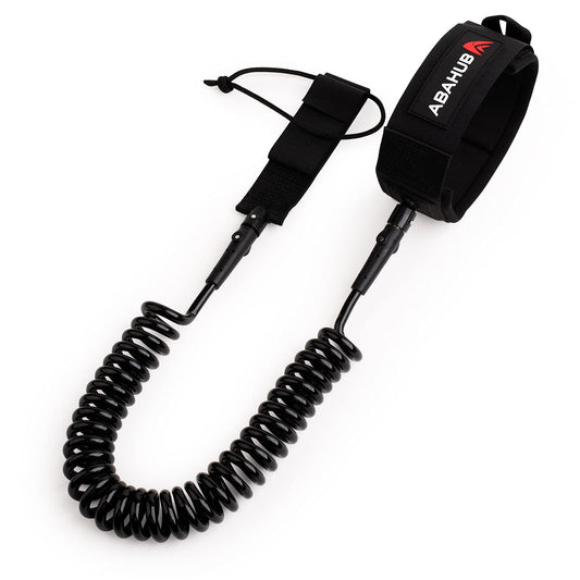 Abahub Coil SUP Leash,10 ft Coiled Paddle Board Leashes,7mm Legrope Strap