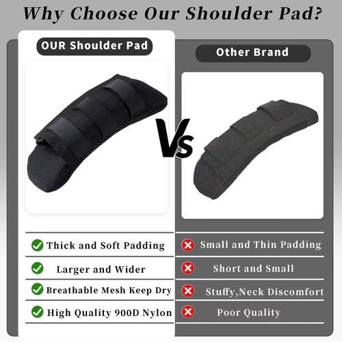 TEHOKARM 2 Pack Tactical Shoulder Strap Pads Vest Shoulder Strap Pads Backpack Strap Pads Fit 3'' Sling Bags Shoulder Straps (Black)