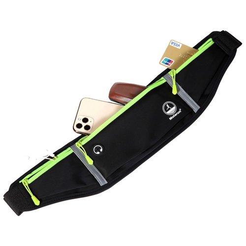 Slim Running Belt Fanny Pack, Exercise Waist Pack Runners Bag Money Belt Phone Holder for Running Hiking Cycling Workout