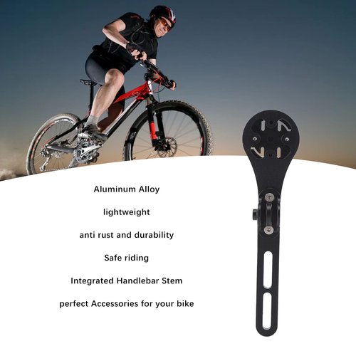 XIASABA Out Front Road Bike Computer Extended Mount Holder Aluminum Alloy Bicycle Computer Mount for Road Bike Integrated Handlebar