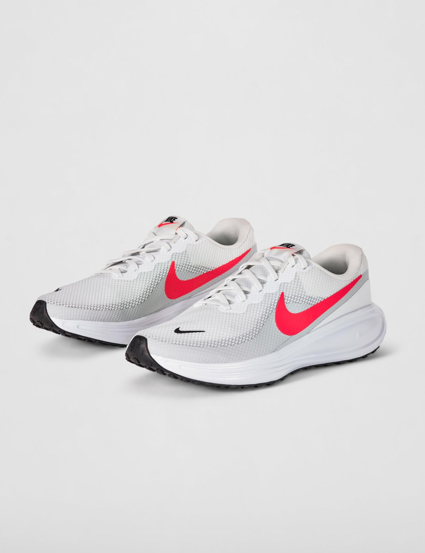 Nike Men's Revolution 8 Road Running Shoes, White/Bright Crimson-Pure Platinum-Black, 13