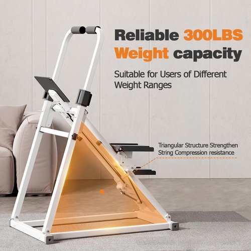 Foldable Stair Stepper Machine with Handles ??330LB Capacity Adjustable Resistance Stepper for Home Cardio, Low-Impact Full Body Workout ??Quiet, Compact Stepping Machine for Weight Loss & Toning