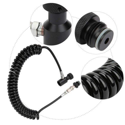 Air Coil Remote Hose, G1/2 Aluminium Paintball Tank Remote Coil Corrugated Connecting Adapter Hose without Valve for CO2 and High Pressure Air Systems