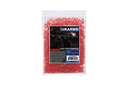 UKARMS 1000 Count 0.12g 6mm Airsoft BBS Bag Airsoft Pellets for Spring Airsoft Gun-Color Vary