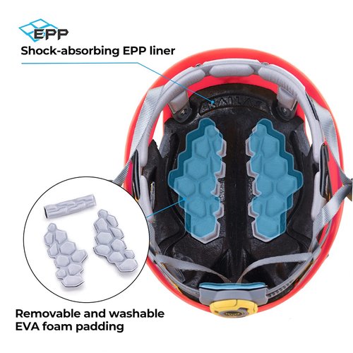 Kailas Aegis Climbing Helmet Men Rock Rescue Helmet Womens Lightweight Mountaineering Hiking Caving Helmet Adults Work Safety Helmet