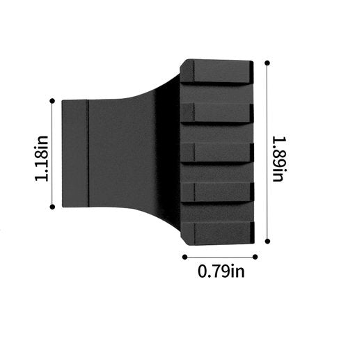 Picatinny Offset Rail Mounts, 45 Degree Picatinny Offset Aluminum Rail Low Profile Mount for lashlight Laser Sights Optics