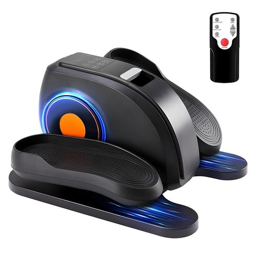 Under Desk Elliptical Machine – Electric Pedal Exerciser with 12 Adjustable Speeds, Quiet & Portable, LED Display, Ideal for Seniors & Adults, Home or Office Use (Black)