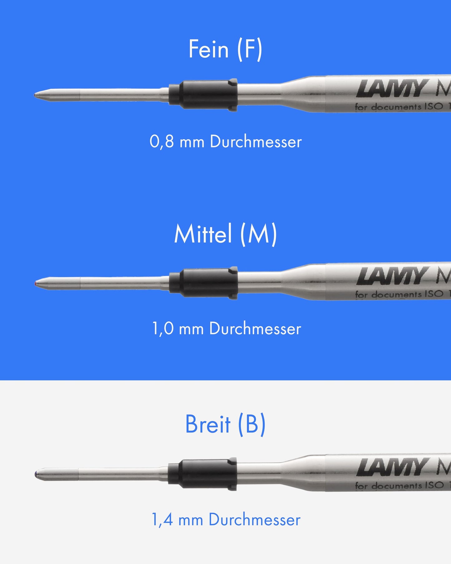 Lamy M16 Blue Broad for Lamy Ballpoint Pen