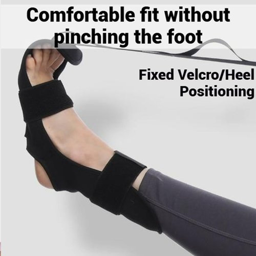 ldawu Izzila Stretching Strap with Loops and Detachable Foot, Izzila Calf & Foot Fascia Stretcher Used, Orthopedic Stretching Yoga Straps for Body Flex Stretching Improve Strength (Black)