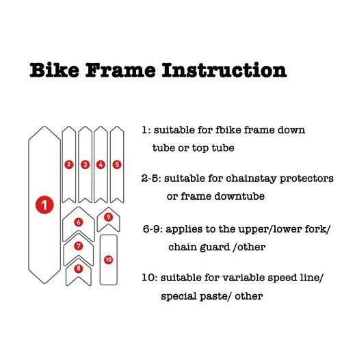 ENLEE Mountain Bike Frame Protector- Do Great at Protecting Your Bicycle Frame (Translucent/Warrior)