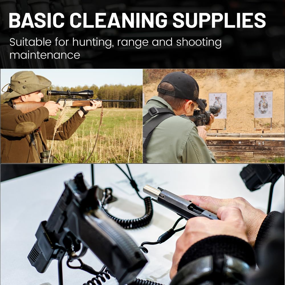 600 PCS 3" Gun Cleaning Patches in Storage Box - Lint Free, Highly Absorbent Nonwoven Cleaning Patches for 12 Gauge to 20 Gauge
