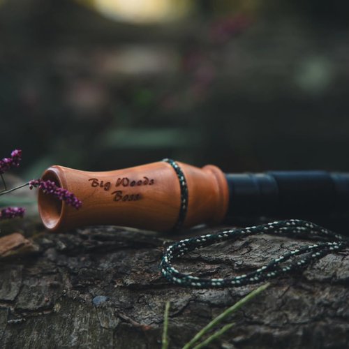 KLUK Custom Calls Big Woods Boss Grunt Tube – Cherry Wood Deer Call with Adjustable Tone for Realistic Buck Grunts, Doe Bleats & Fawn Sounds