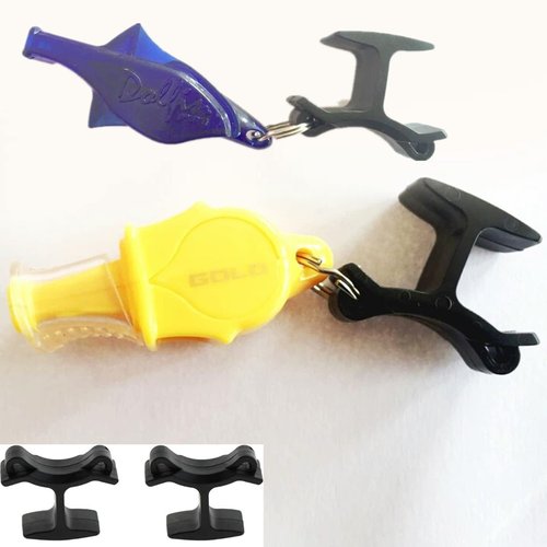 Suwzuqn 4Pack Whistle Finger Grip Referee Whistles Fingers Holder Accessory Reusable Referee Whistle for Training and Outdoor Camping