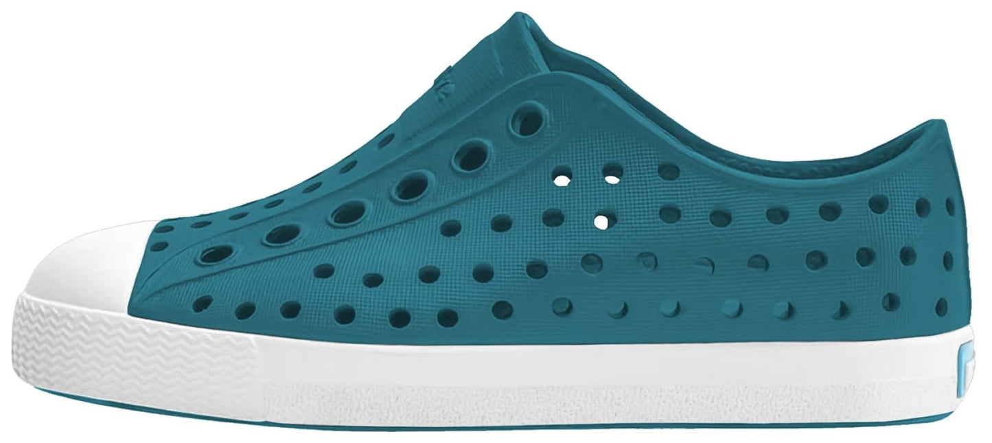 Native Shoes Unisex-Kids Jefferson Sneakers, Faded Glory Blue/Shell White, 7 Toddler
