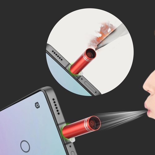 Blowing it II Electric Lighter USB C, Windproof Waterproof Lighter for Phone, Plug in Phone and Blow to Work, No Need Charging, ONLY for Smart Phone with USB-C Port【Pack of 2, Black】
