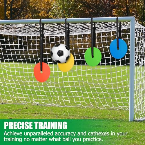 Soccer Goal Target Set with Discs & Adjustable Straps - Multi-Color 4 Pack