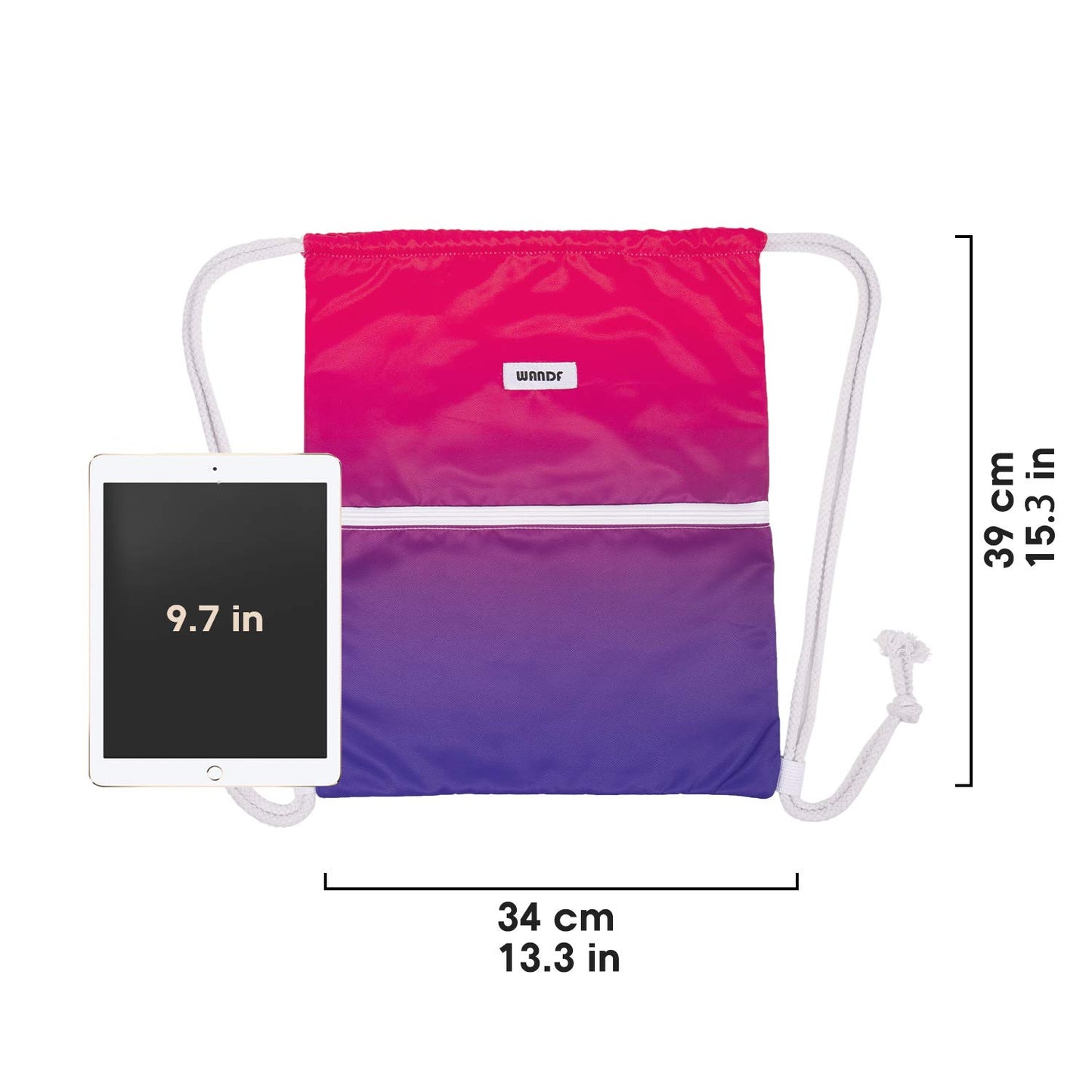 WANDF Drawstring Backpack, Gym Sackpack for Sports (Red)