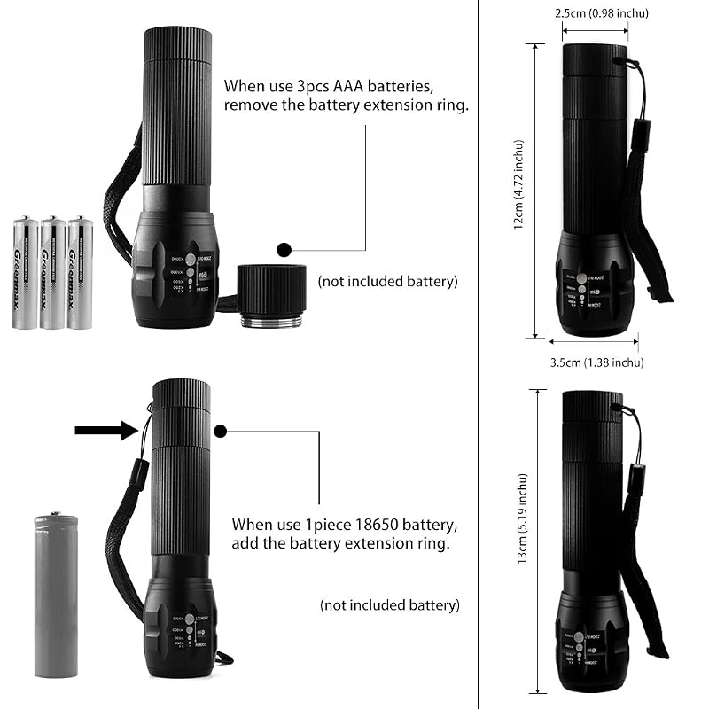 2 Packs Bike Light Set with Front & Rear LED Lights – JB866 Black