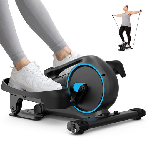 Under Desk Elliptical, Manual Elliptical Exercise Machine, Quite Foot Pedal Exerciser for Home Use, Compact Foot &Leg Pedal Exerciser for Seniors, Max Load 300LBS