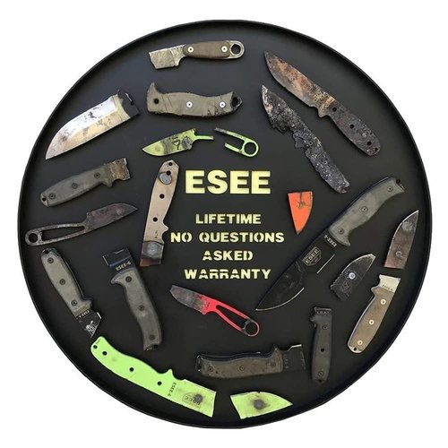 ESEE Izula Fixed Blade Knife, w/Molded Polymer Sheath and Clip Plate – Lightweight Survival and Bushcraft Knife – Made in the USA