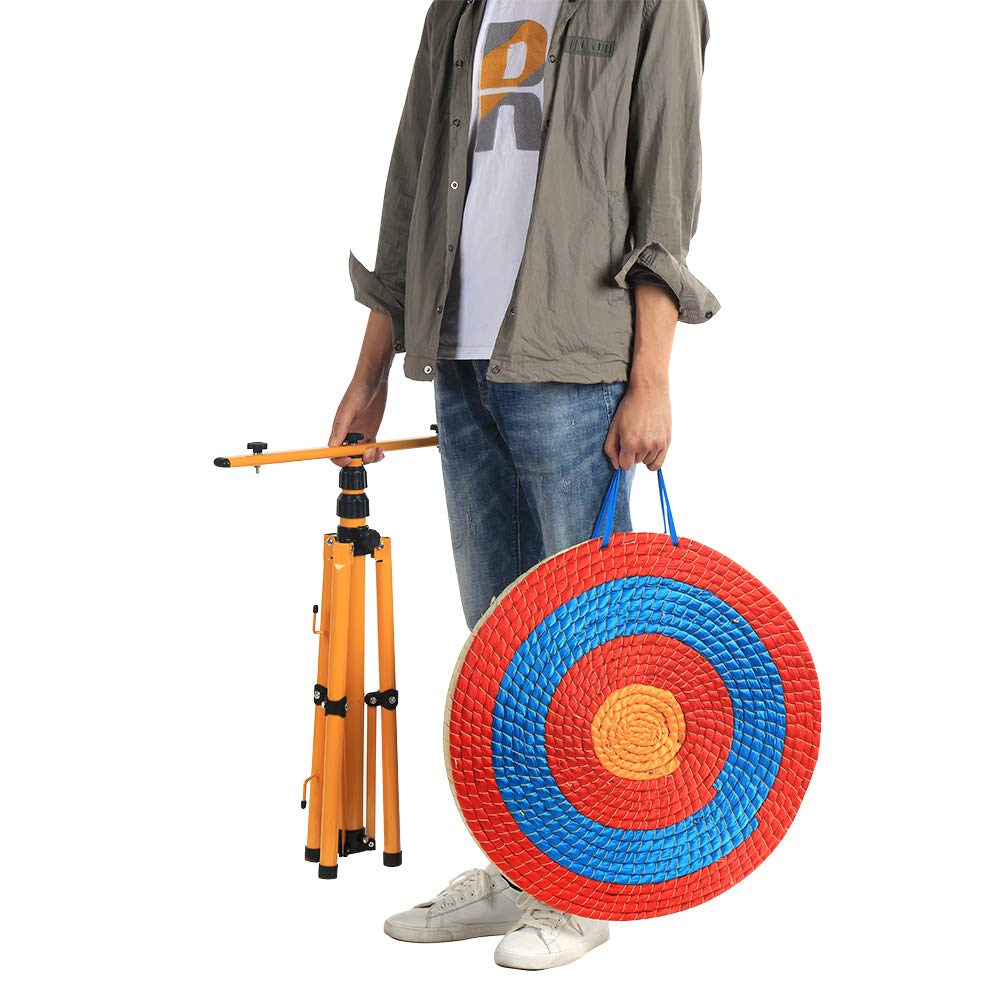 Archery Target 5 Layers 20 inch Traditional Solid Straw Archery Target 4 inch Thickness Hand-Made Arrows Target for Outdoor Shooting Practice (20inch / 5 Layers)
