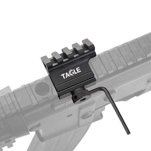 Tacgle Tactical 45 Degree Angle Offset 4 Slot Side Rail Scope Mount Sight Rail Picatinny