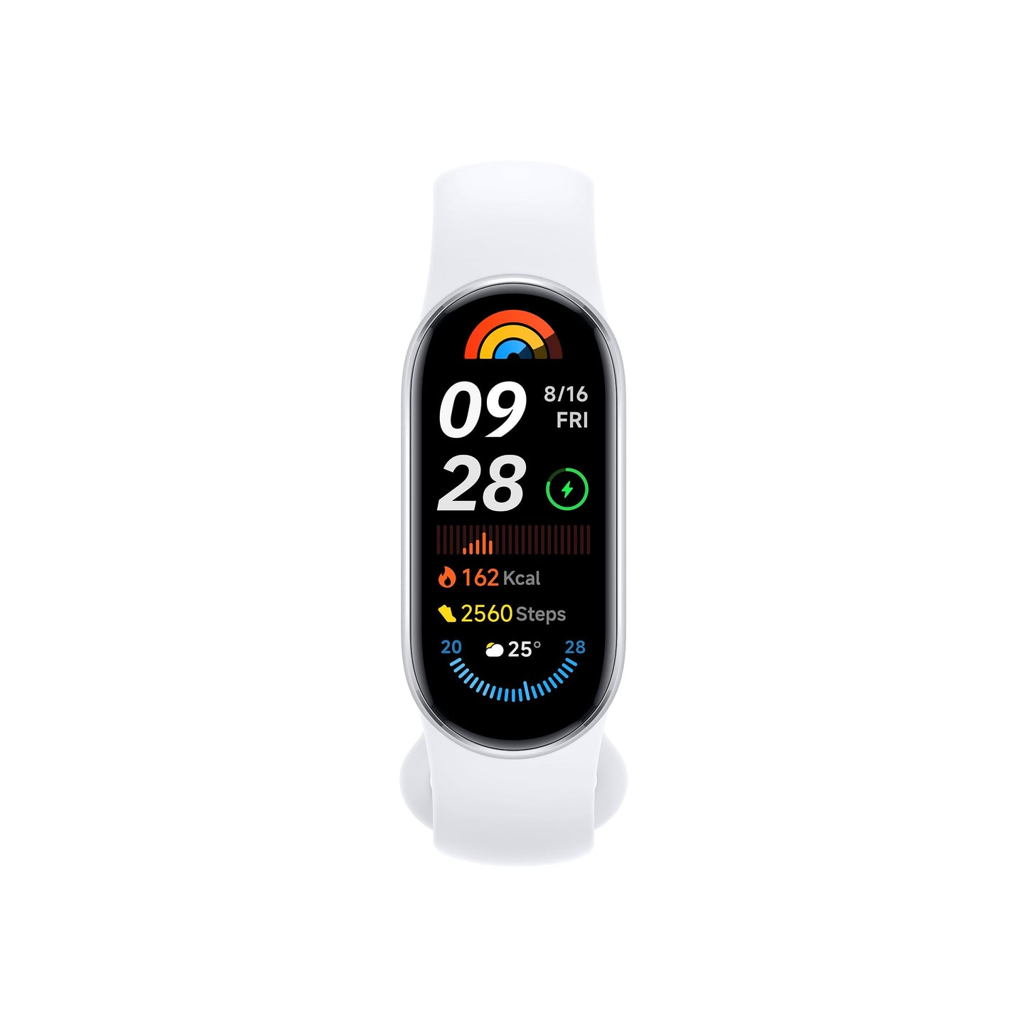 XIAOMI Smart Band 9 Global Version (2024) 1.62" Amoled Display | 233 mAh Battery | up to 21 Days of Battery Life | Over 150 Workout Modes | BT 5.4 | 50M Water Resistant - Glacier Silver