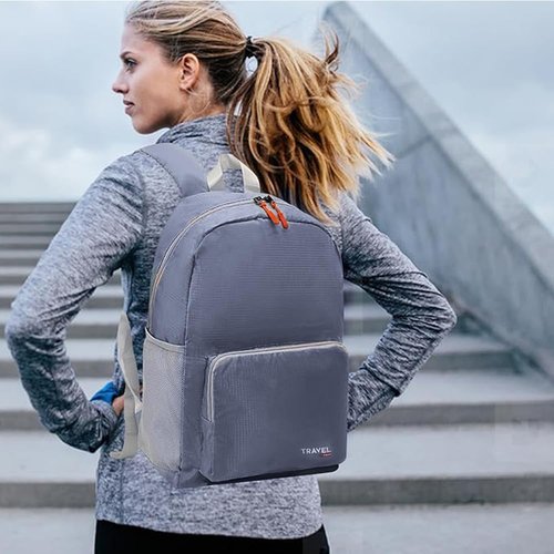 Lightweight Packable Backpack Travel Hiking Daypack Foldable Backpack for Men&Women,Gray