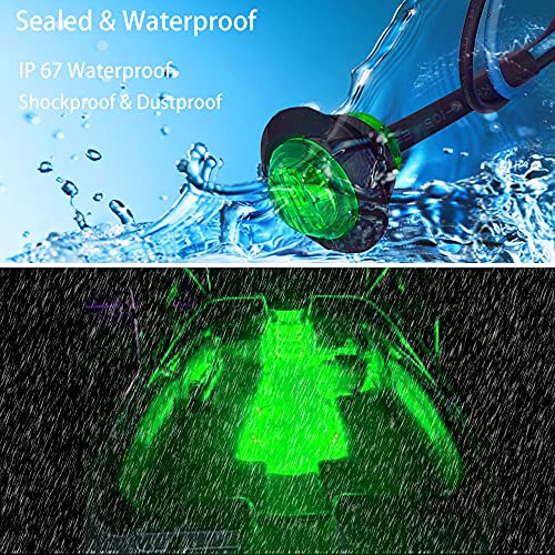 Green Waterproof Marine LED Lights 10 Pcs - Boat Interior & Navigation Deck Lamps