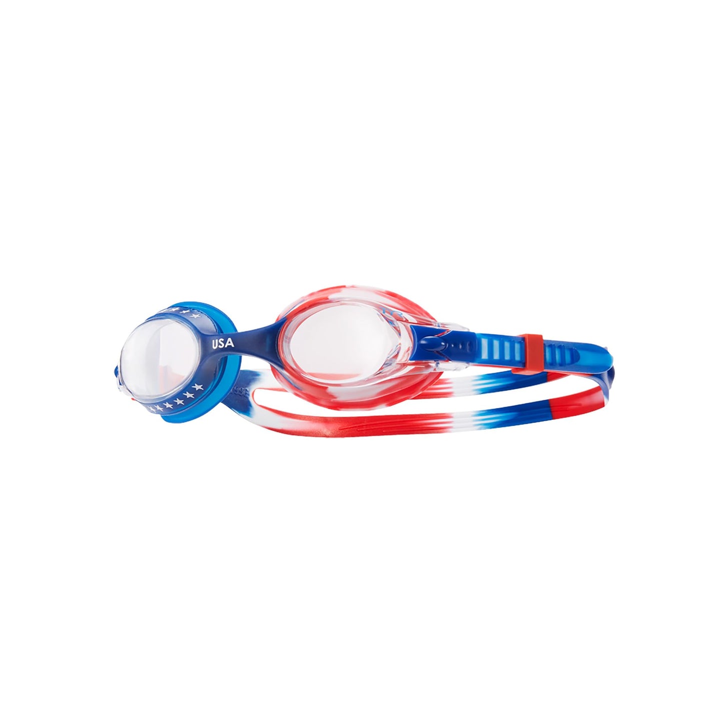 TYR Kids' Swimple Goggles - Colorful Swim Goggles for Beginners, Red/Navy