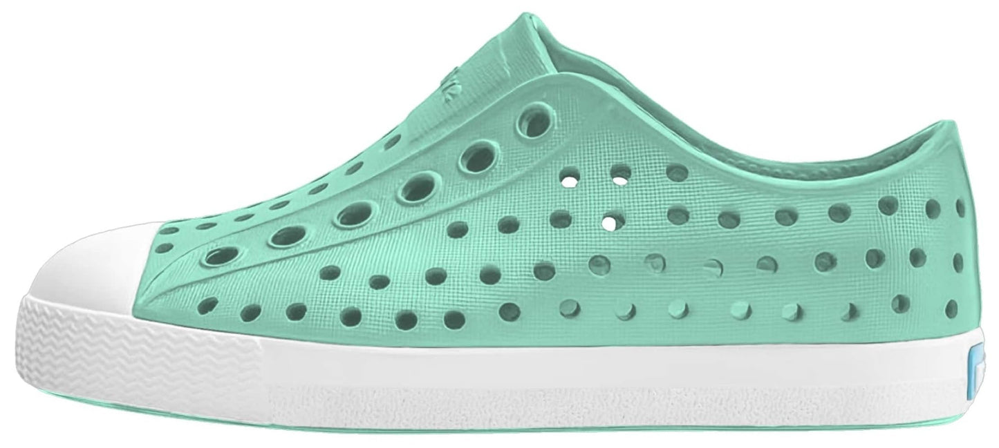 Native Shoes Unisex-Kids Jefferson Sneakers, Fresco Green/Shell White, 4 Big Kid