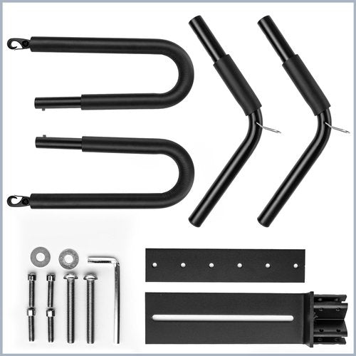 FTGear Portable Bicycle Surfboard Racks, Aluminum Alloy Surfboard Rack and Holder with Mounting Hardware, Easy Assembly for Motorcycle, Mopeds and E-Bikes, Black, KVG-IL0-E07901