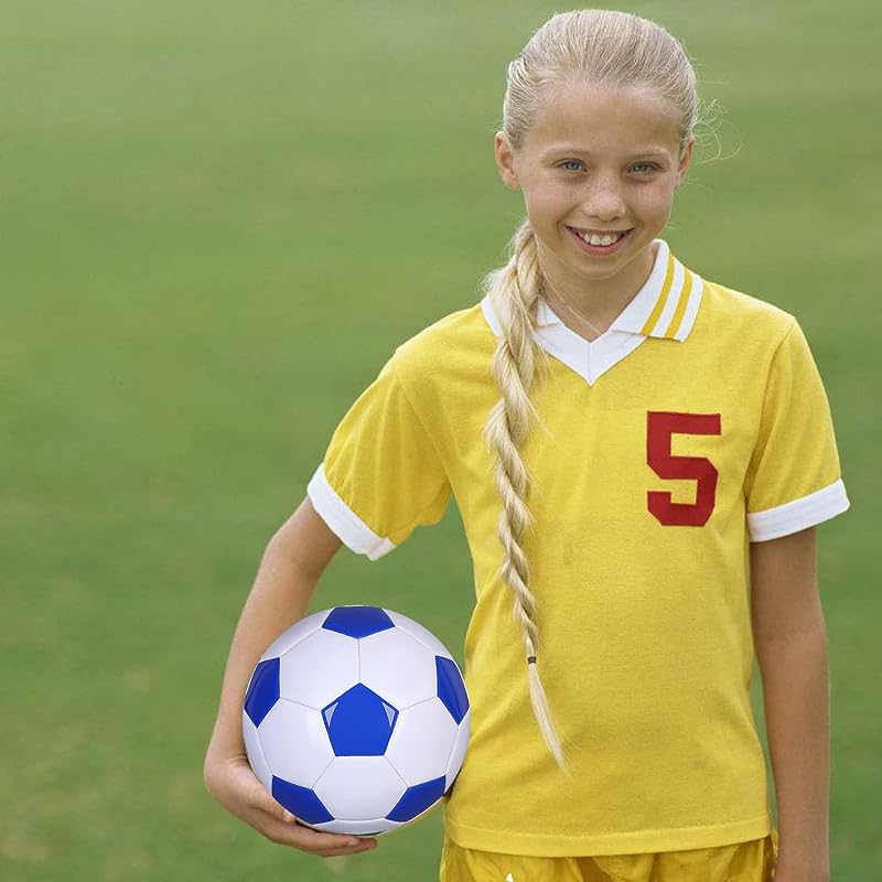 Soccer Ball Size 3 Classic PU Anti-Explosion, Indoor/Outdoor Training, Includes Pump