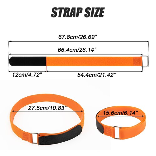 Bicycle Straps for Bike Rack with Buckle - CARGEN Multi-Purpose Tighten Straps, Bicycle Tie Downs Bike Wheel Stabilizer Strap for Transportation and Storage, 2PCS, Orange, 1" x 26"