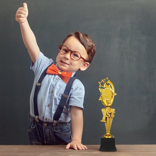 NOLITOY 14 Inch Star-Shaped Trophy for Boy Girl, 1st Place Trophy First Place Award for Soccer Competitions, Celebrations and School Events