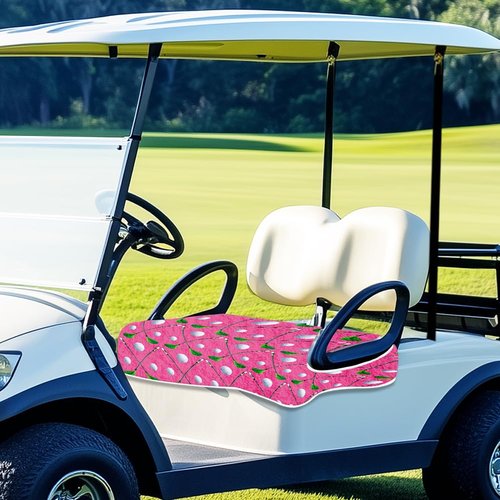 ORIGACH Golf Balls & Golf Clubs Golf Cart Seat Covers, Comfortable Cooling Golf Cart Blanket Towel, 100% Microfiber, Fits EZGO, Club Car, and More 2-Seat Golf Carts, 51x31inch